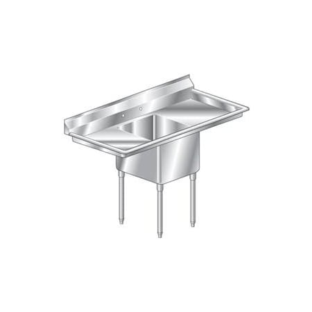 Aero Aero Manufacturing Company 3F1-2116-24LR One Bowl Deluxe SS NSF Sink with two 24'W Drainboards 3F1-2116-24LR